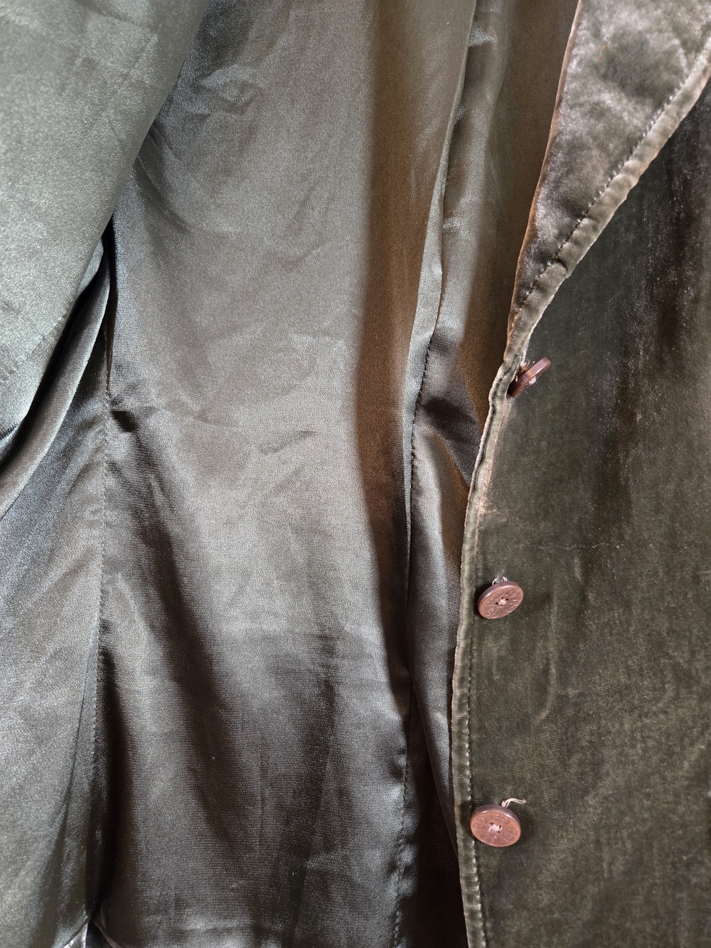 Tahari Deep Forest/Olive Green Velvet Short-Sleeve Blazer - Picture 11 of 16